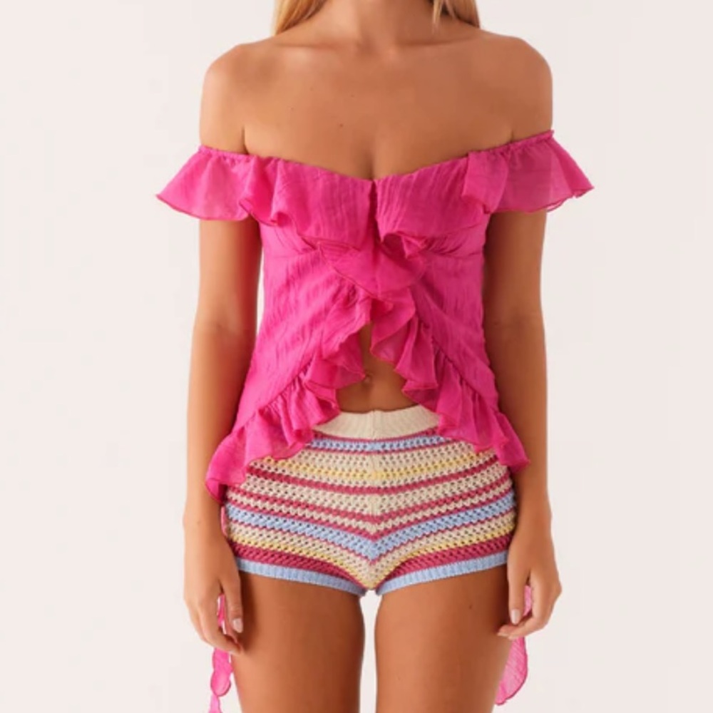 Peppermayo Exclusive - Dylan Off Shoulder Top - Fuchsia US 0